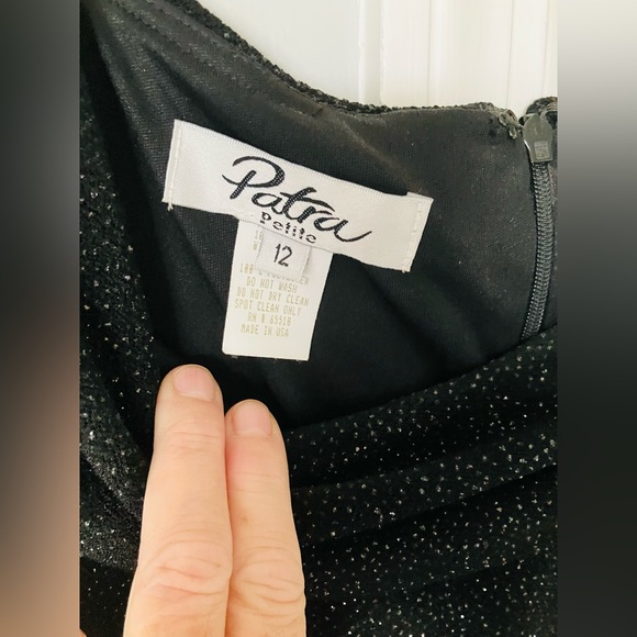 Patra Black Cocktail and evening, special event maxi dress size 12. Satin/gliter - Picture 12 of 15